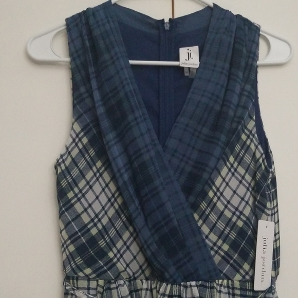 Brand New Julia Jordan Blue Plaid Dress - Picture 6 of 7